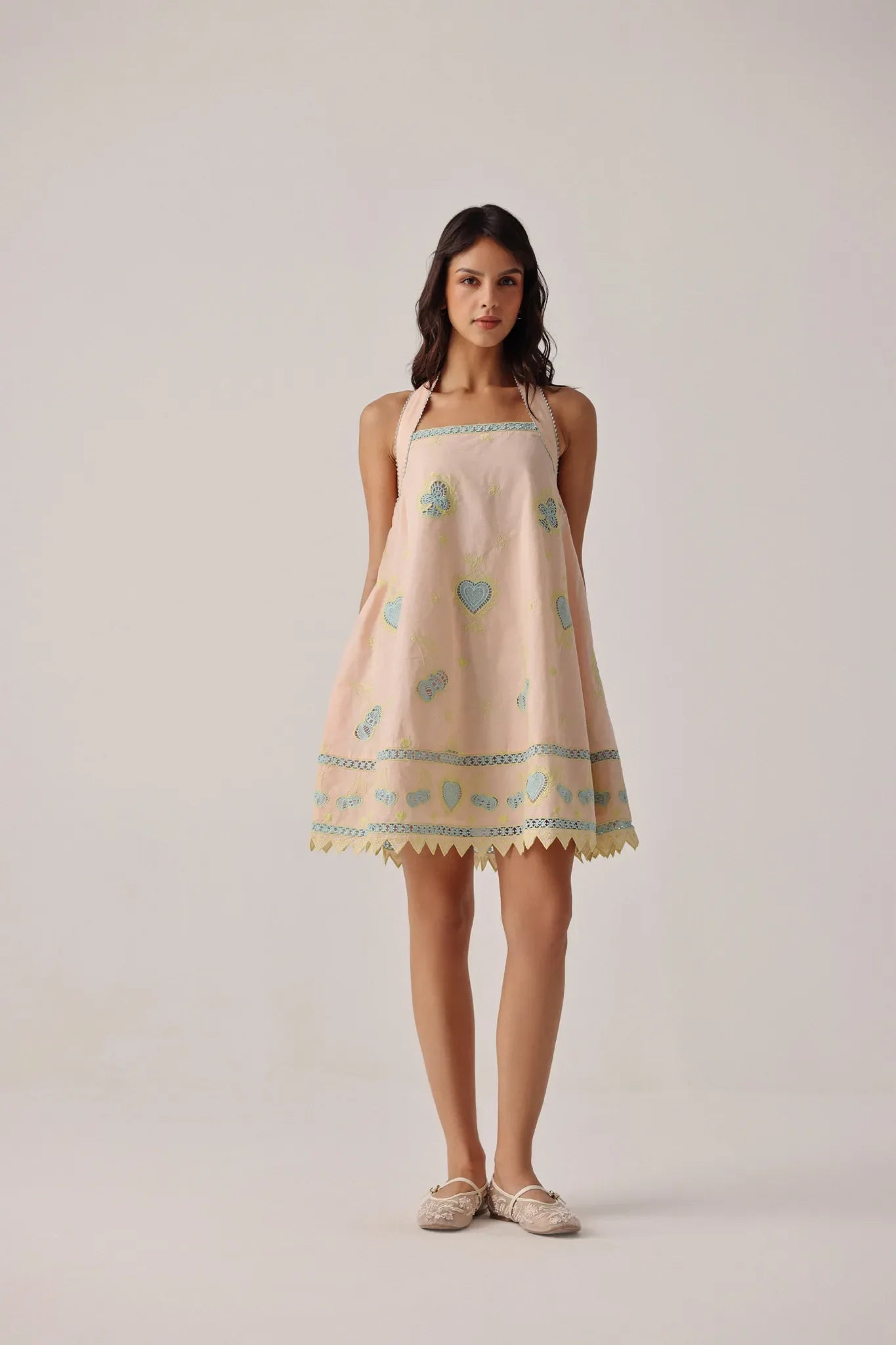 Hazel Mini Dress - Peach