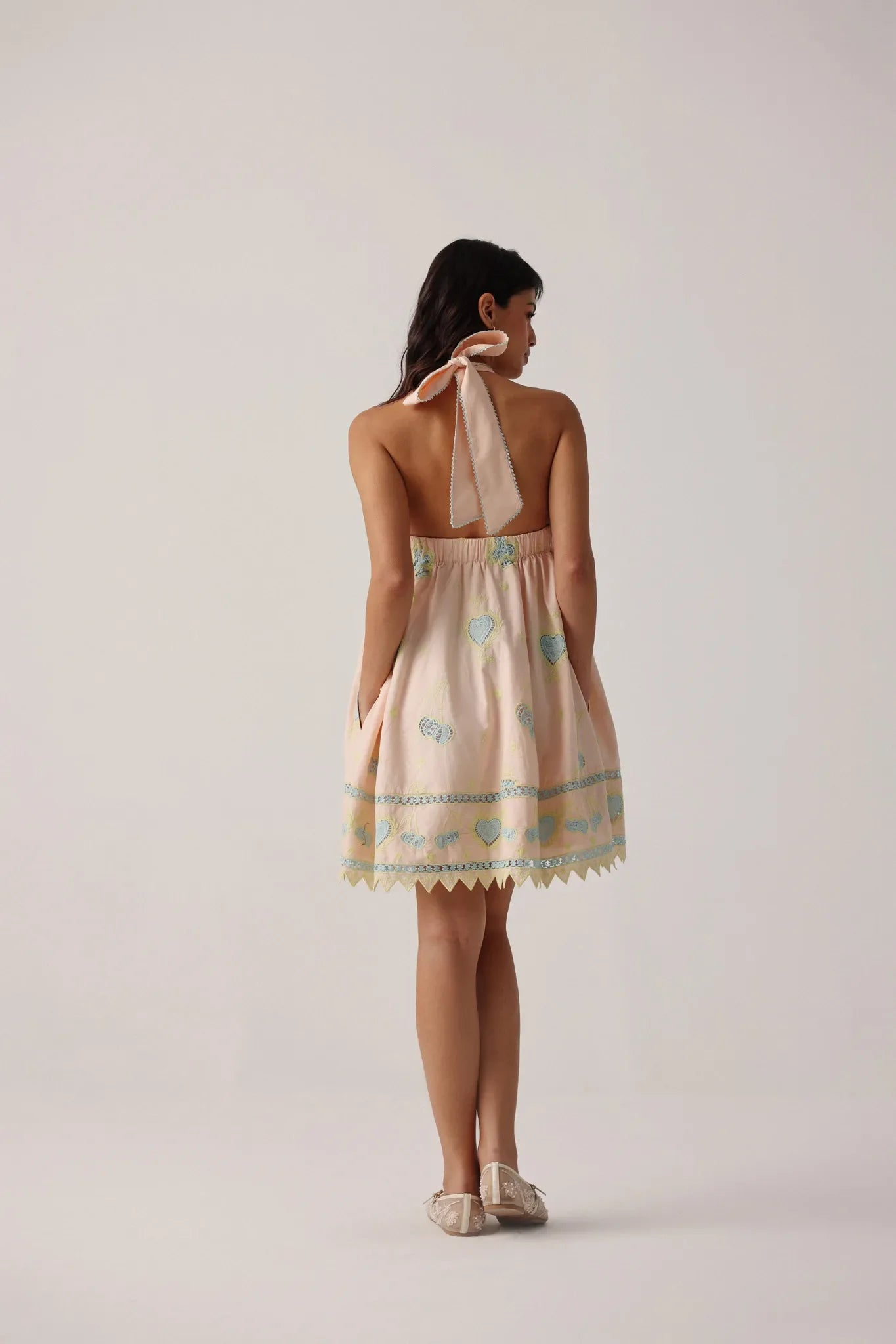 Hazel Mini Dress - Peach