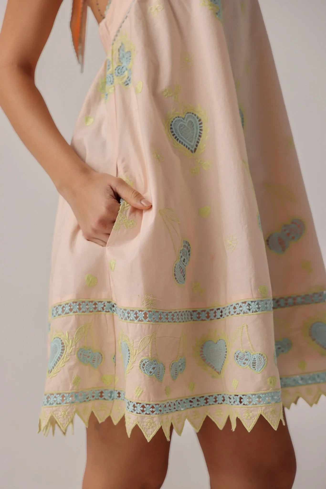 Hazel Mini Dress - Peach