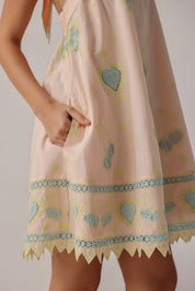 Hazel Mini Dress - Peach