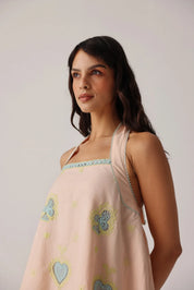 Hazel Mini Dress - Peach