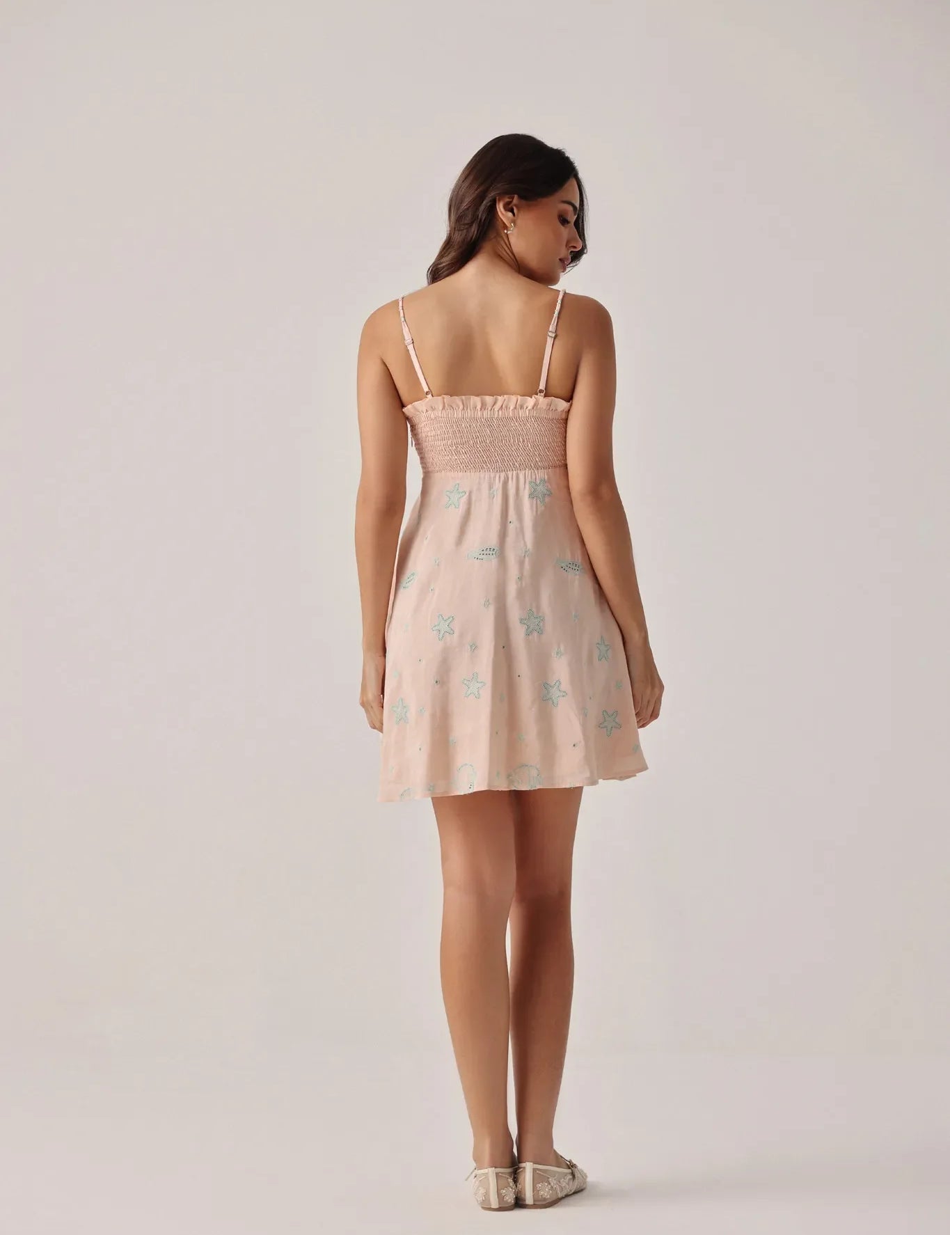 Nora Peach Strap Mini Dress - NOIB