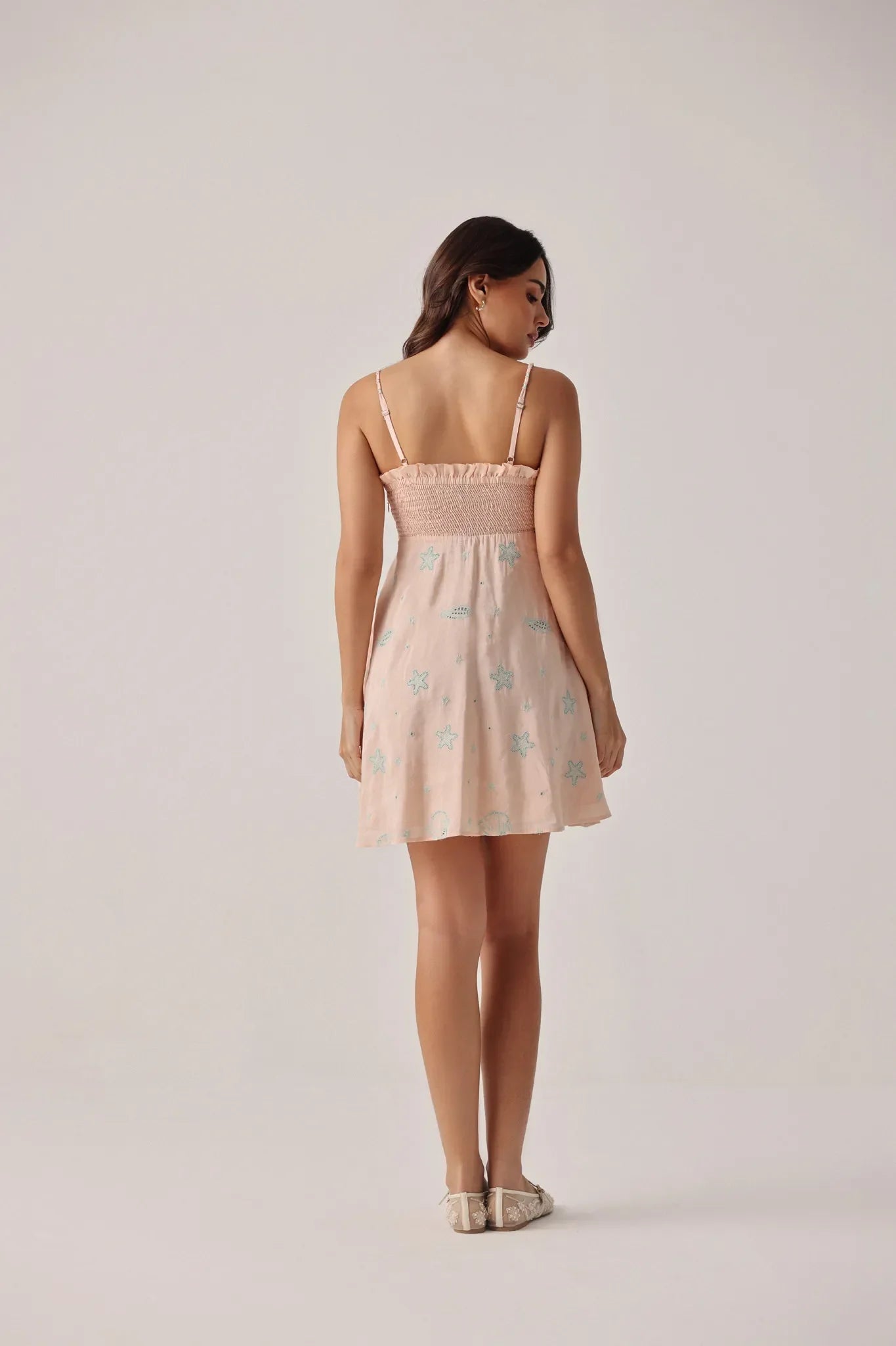 Nora Peach Strap Mini Dress - NOIB