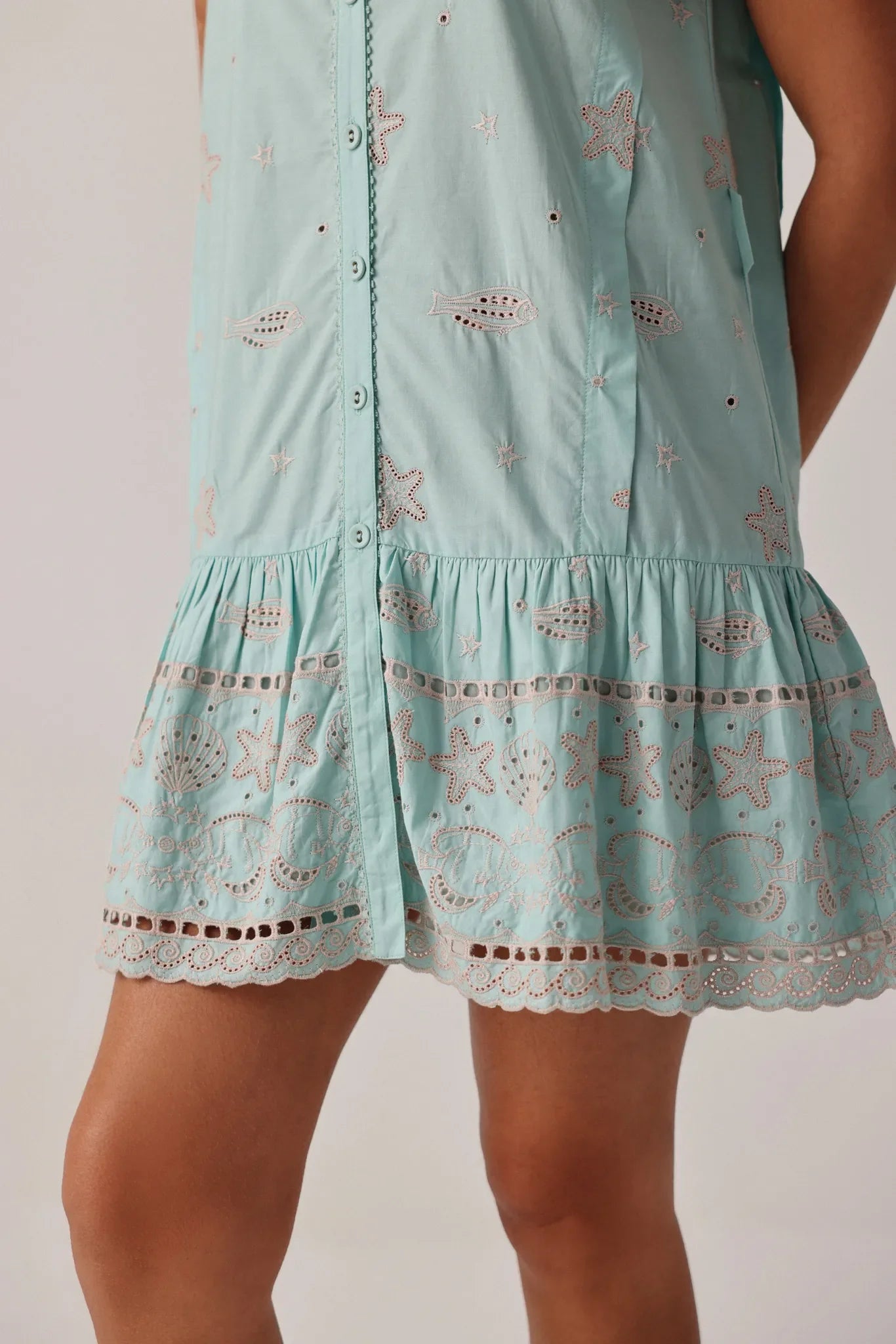 Aqua Vega Sleeveless Mini Dress - NOIB