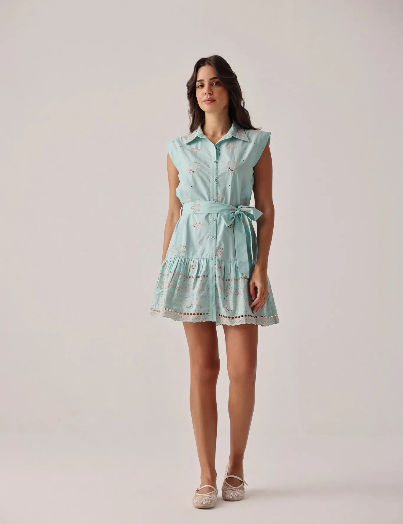 Aqua Vega Sleeveless Mini Dress - NOIB