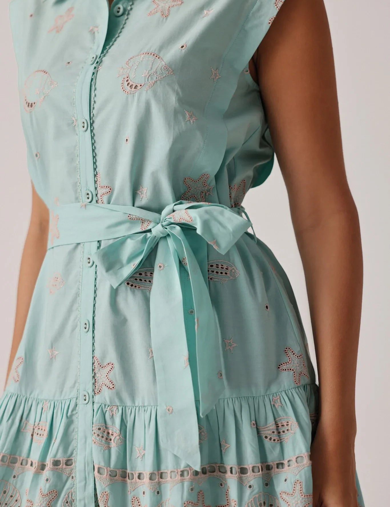 Aqua Vega Sleeveless Mini Dress - NOIB