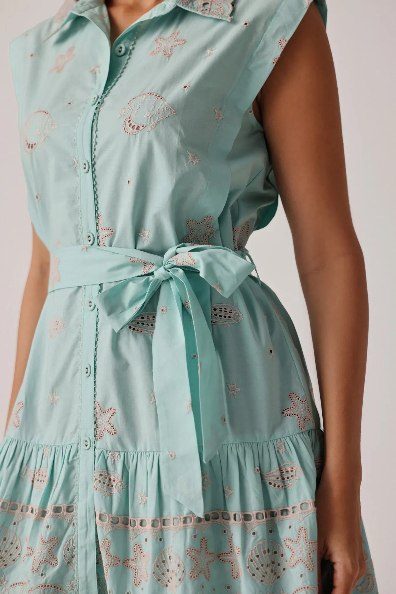 Aqua Vega Sleeveless Mini Dress - NOIB