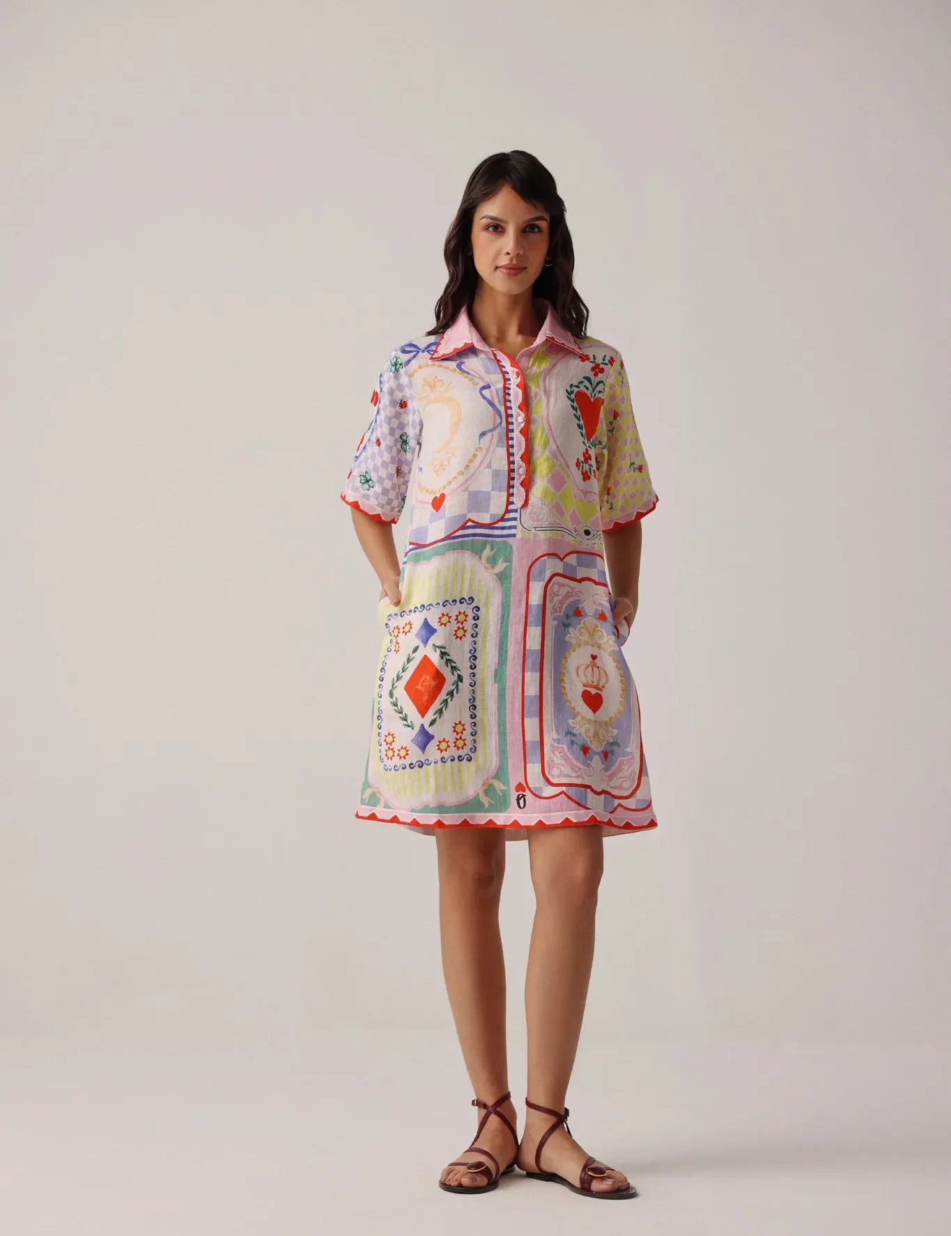 Amara Tarot Print Mini Dress - NOIB