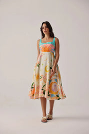 Nora Midi Dress - Azure