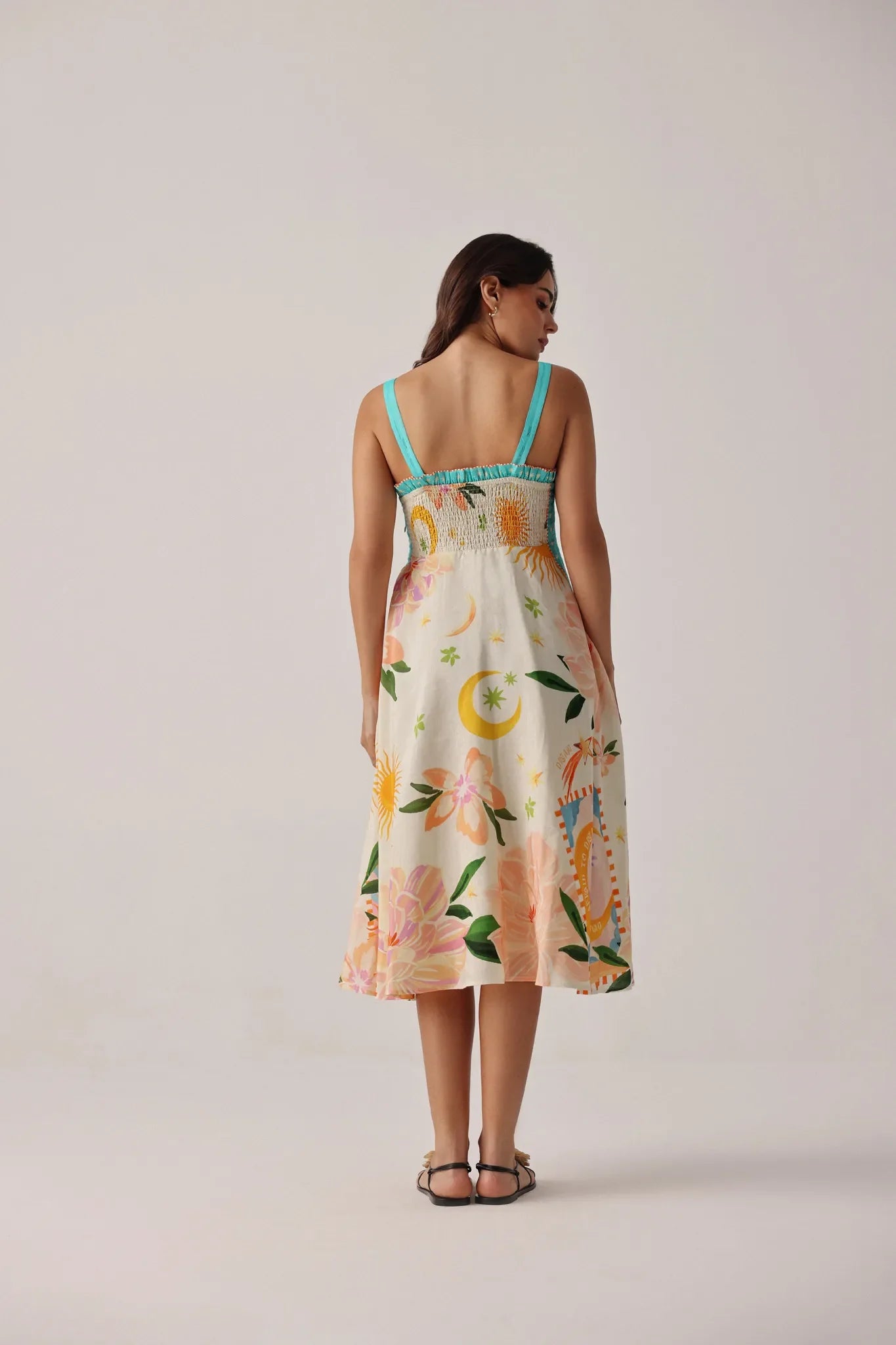 Nora Midi Dress - Azure