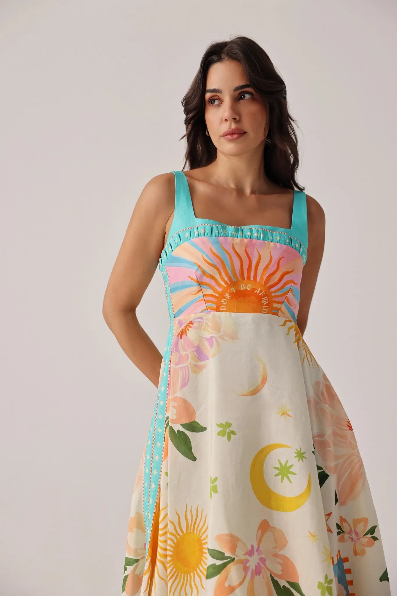 Nora Midi Dress - Azure