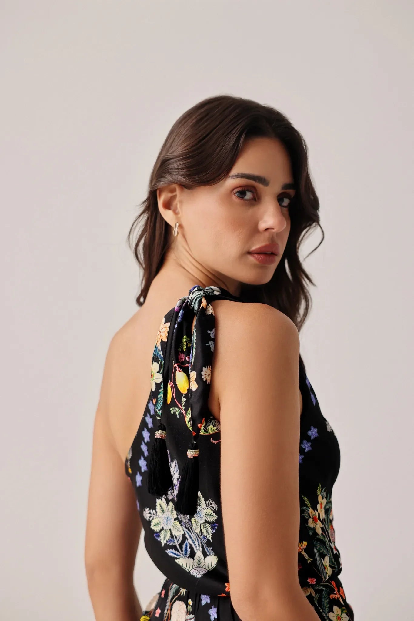 Prairee Print Isla One-shoulder Midi Dress - NOIB