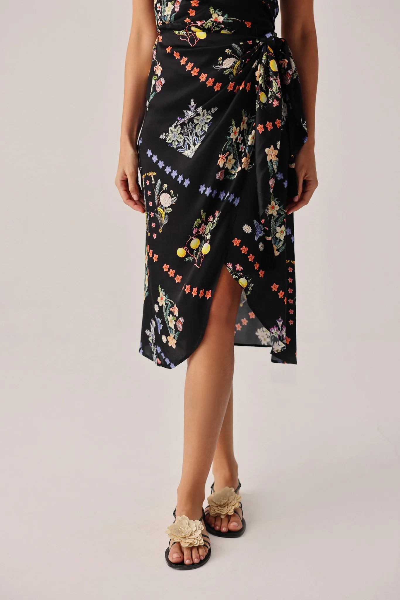 Prairee Print Isla One-shoulder Midi Dress - NOIB