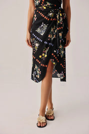 Prairee Print Isla One-shoulder Midi Dress - NOIB