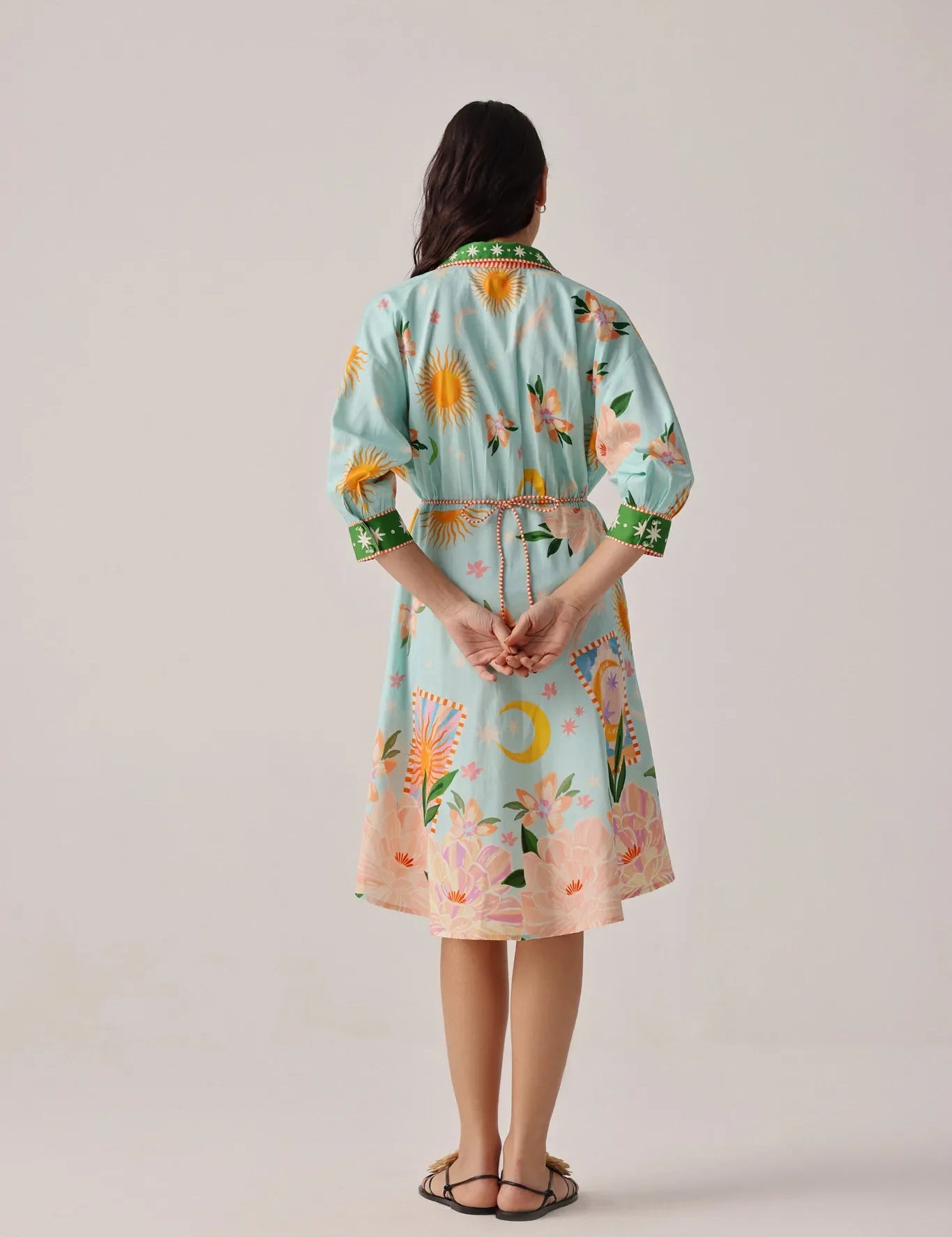 Azure Print Lena Midi Dress - NOIB