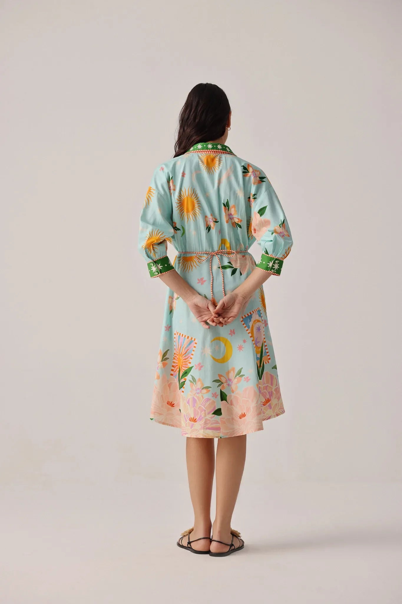Azure Print Lena Midi Dress - NOIB
