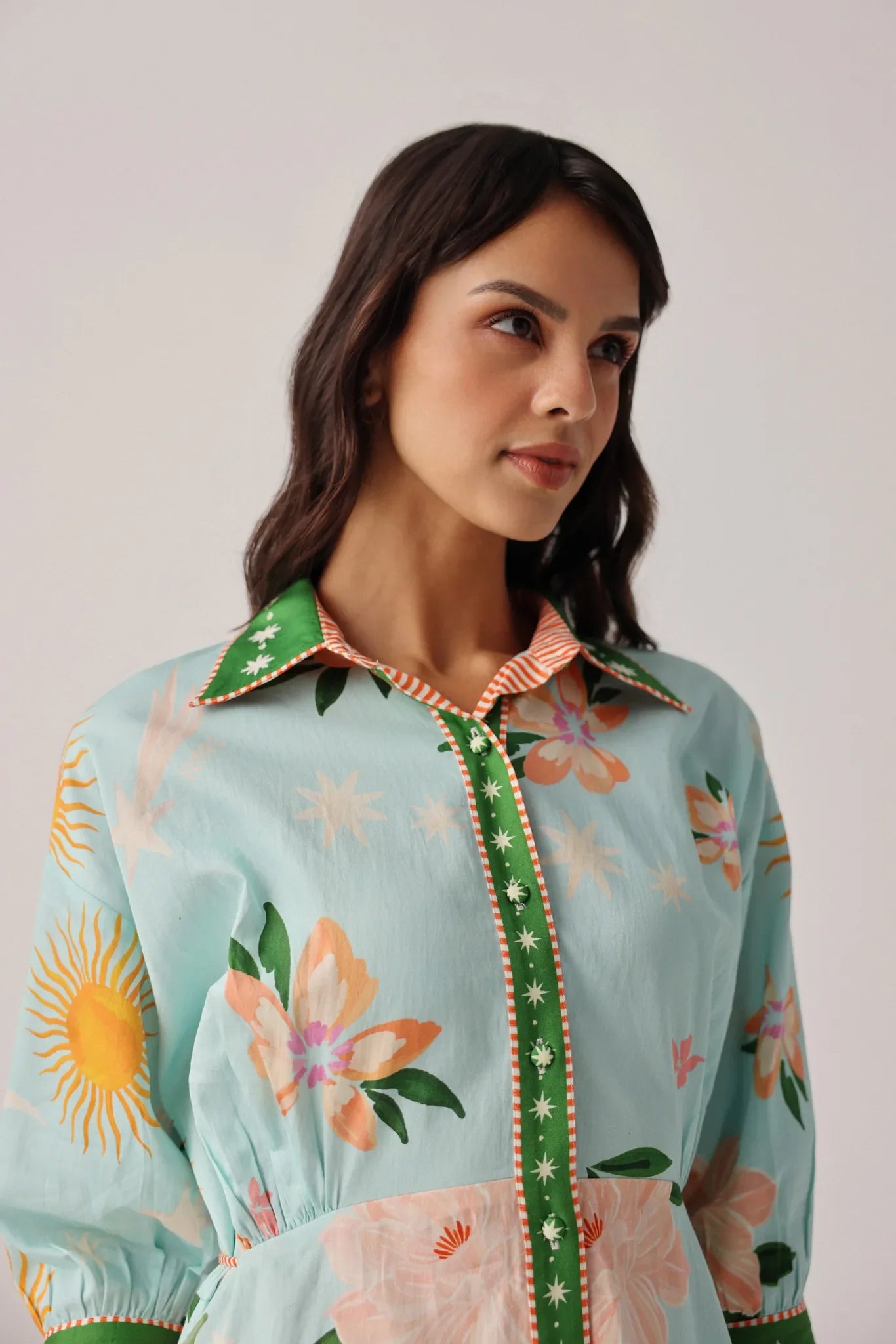 Azure Print Lena Midi Dress - NOIB