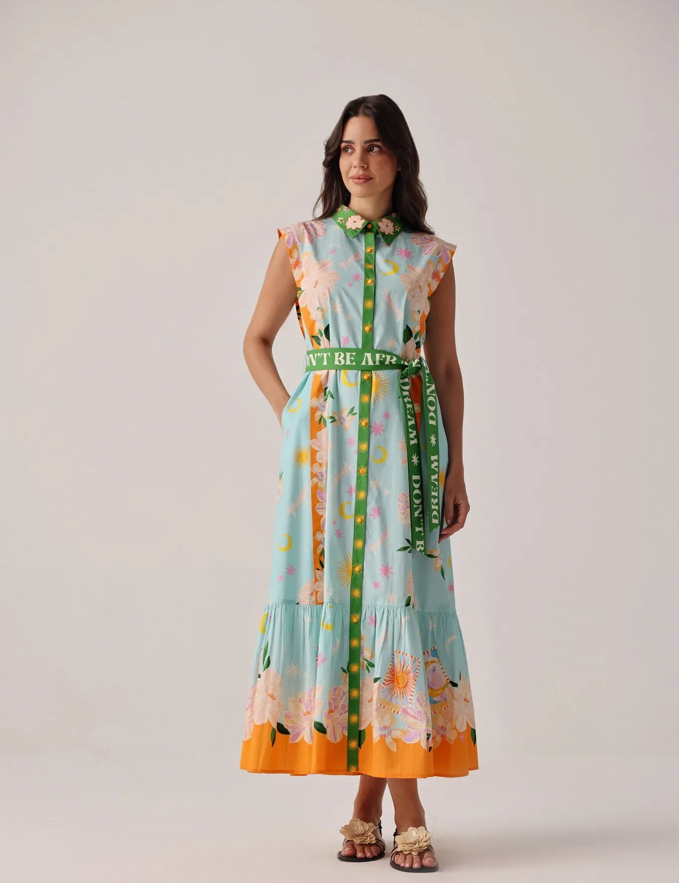 Azure Print Vega Maxi Dress - NOIB