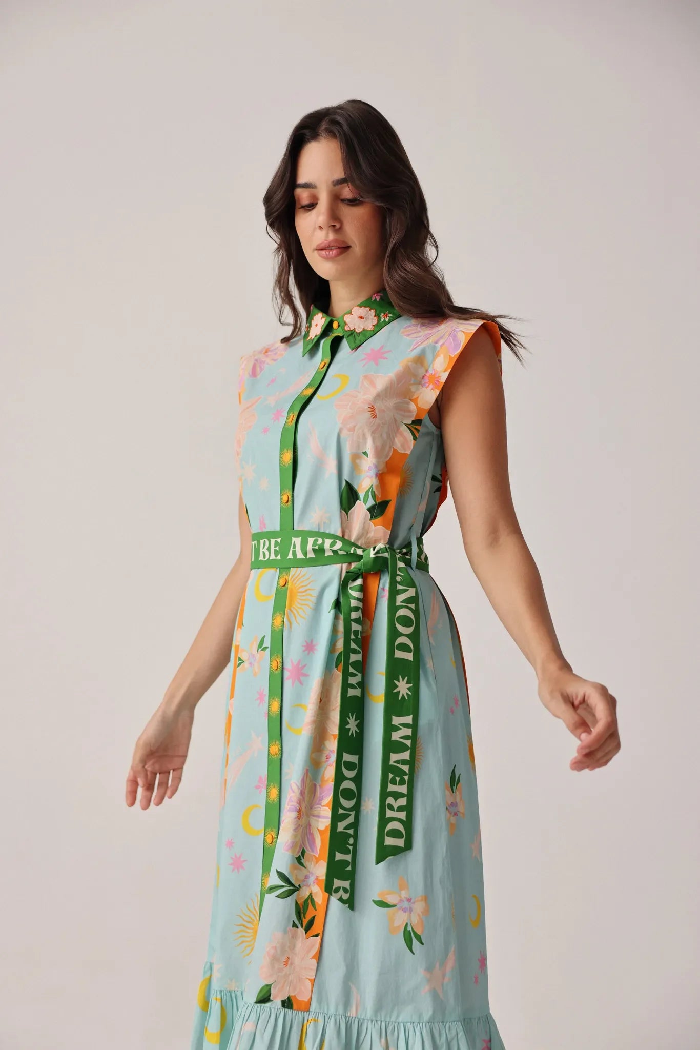 Azure Print Vega Maxi Dress - NOIB