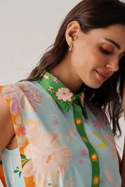 Azure Print Vega Maxi Dress - NOIB