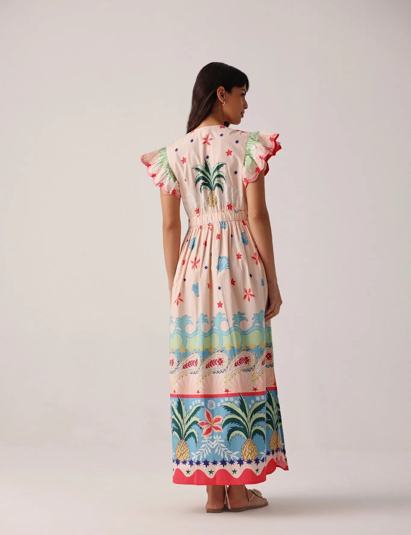 Ananas Print Estella Maxi Dress - NOIB