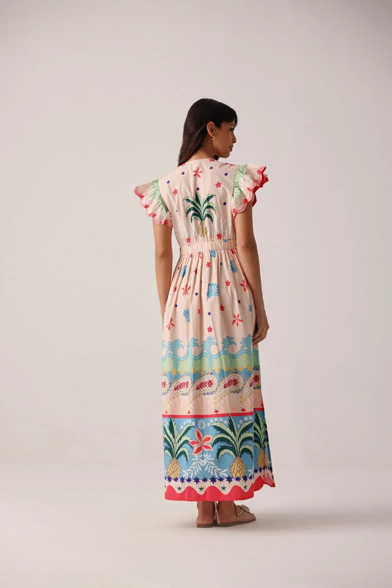 Ananas Print Estella Maxi Dress - NOIB