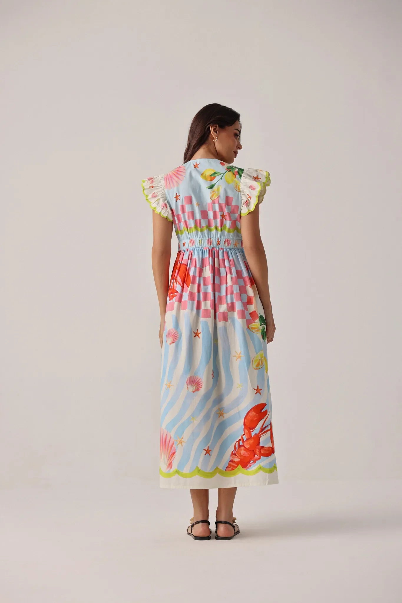 Summer Zest Print Resort Maxi Dress - NOIB