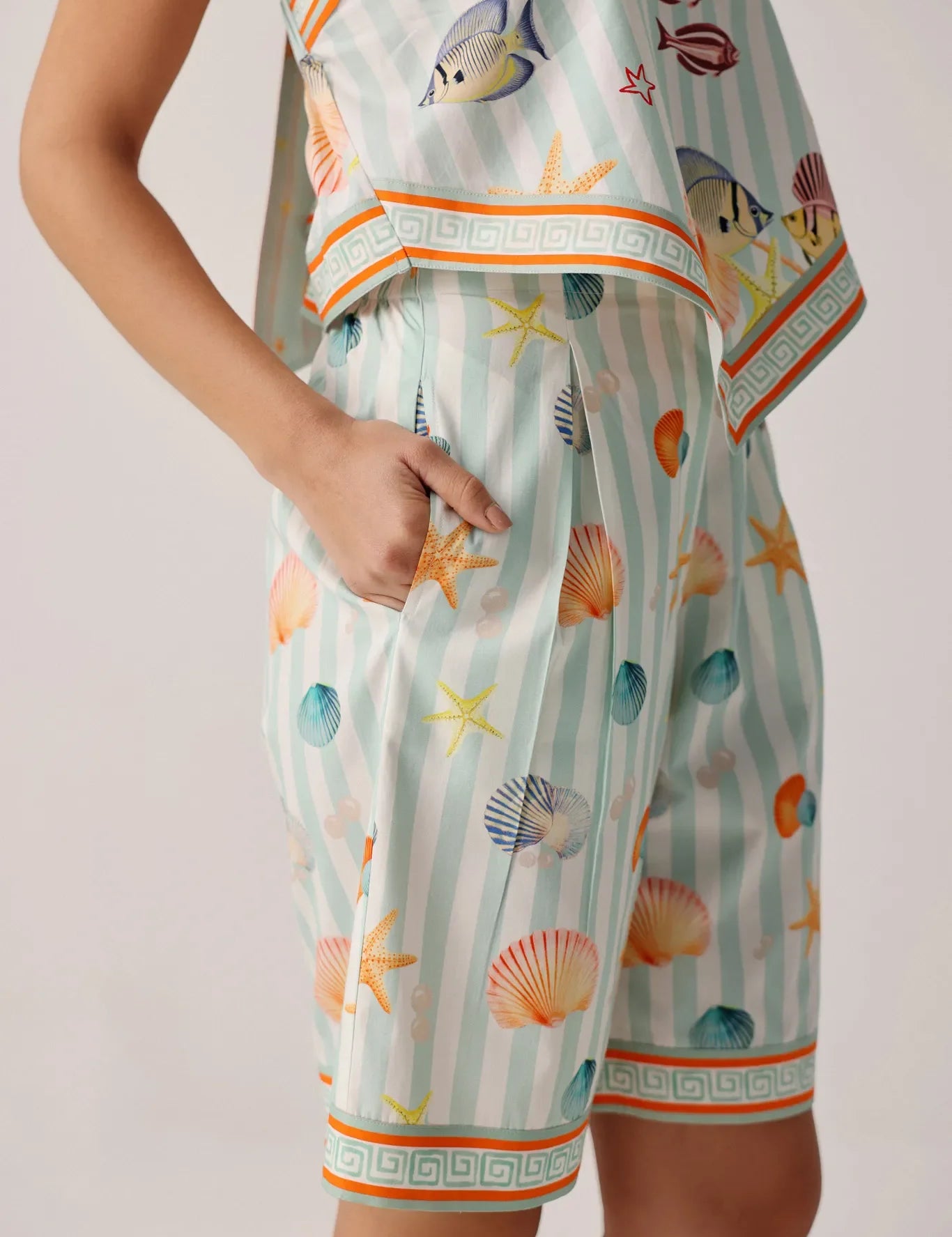 Seaborn Print Gia Bermuda Shorts - NOIB