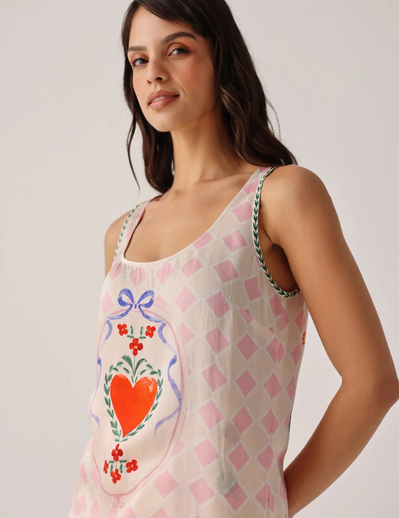 Tarot Print Sleeveless Tank Top - NOIB