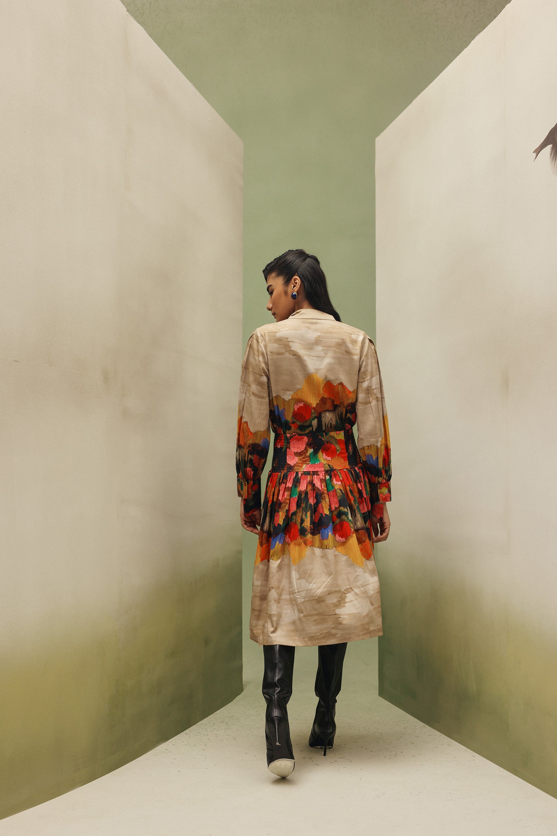 Celia Midi Dress - Highland