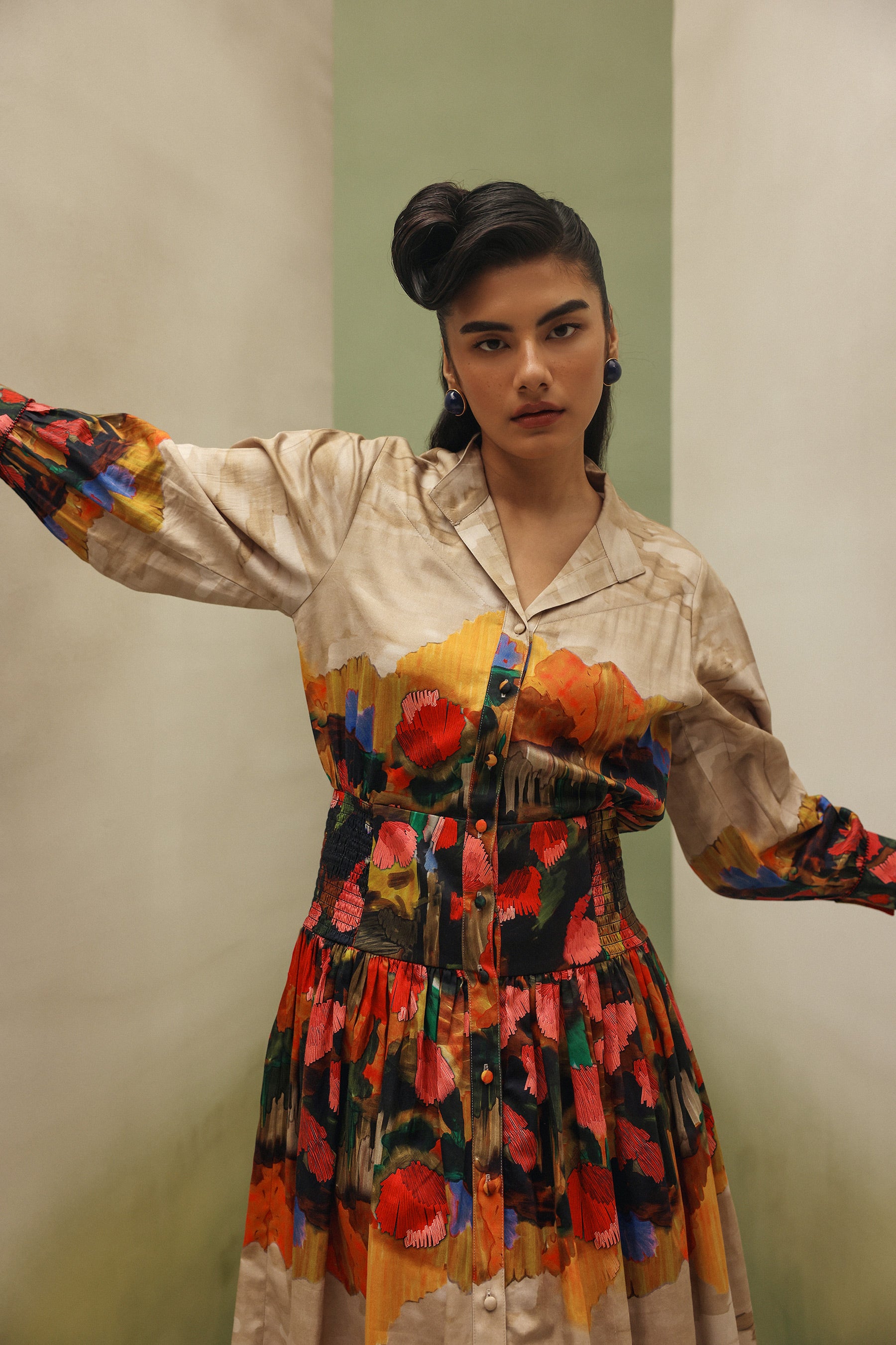 Celia Midi Dress - Highland