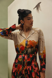 Celia Midi Dress - Highland