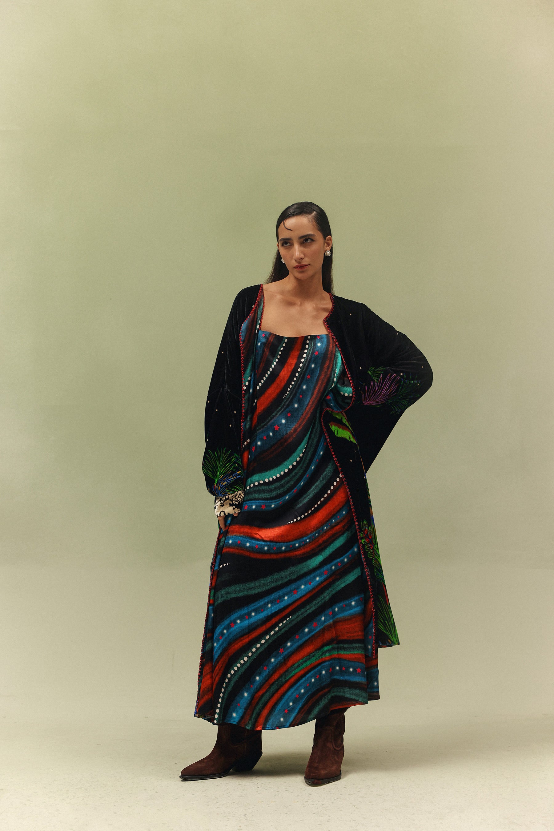 Demi Poncho (Long) - Night Safari