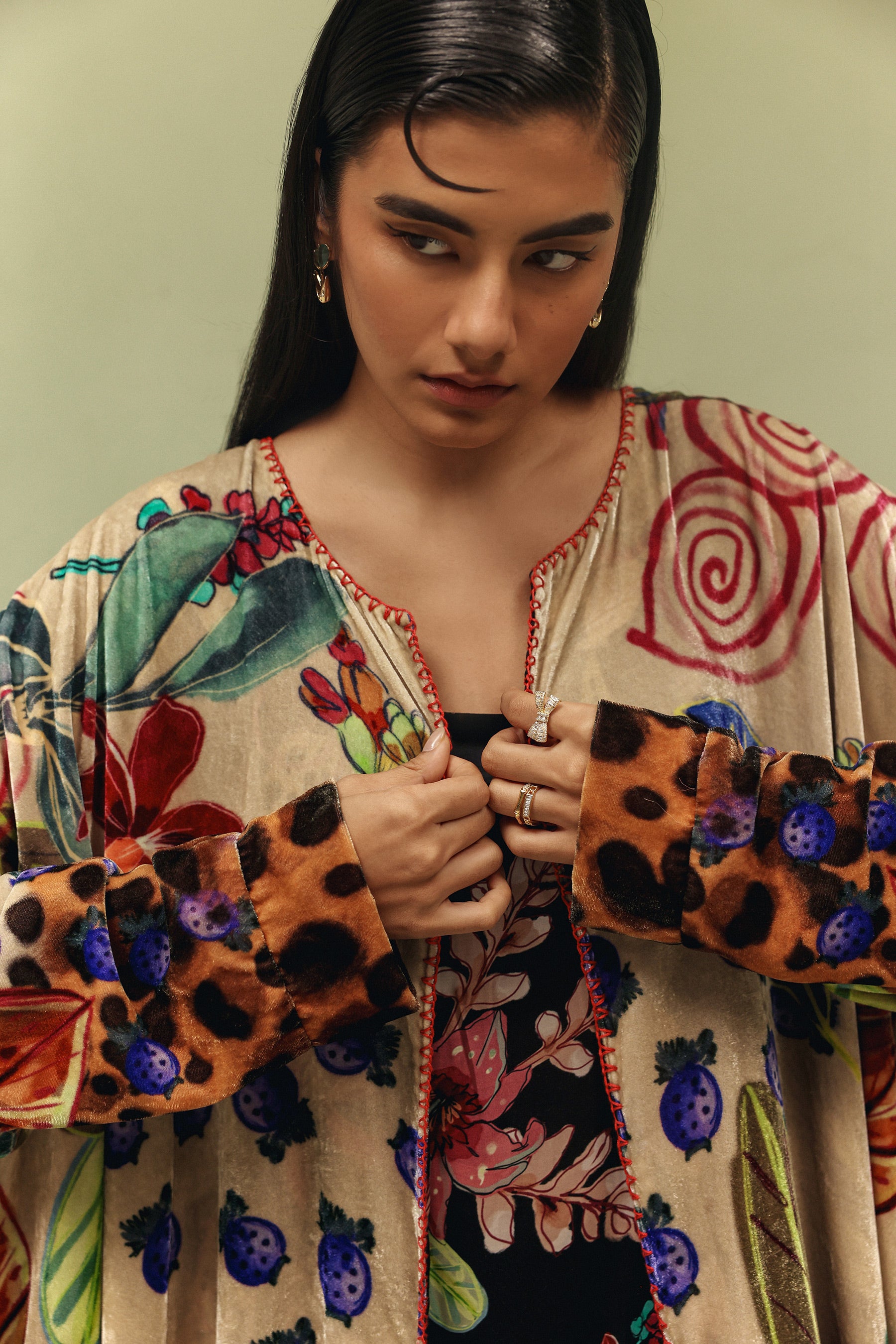 Demi Poncho (Long) - Wildflower