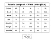 Paloma Jumpsuit - White Lotus (Blue)
