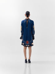 Old Rose Print Amber Mini Dress - NOIB