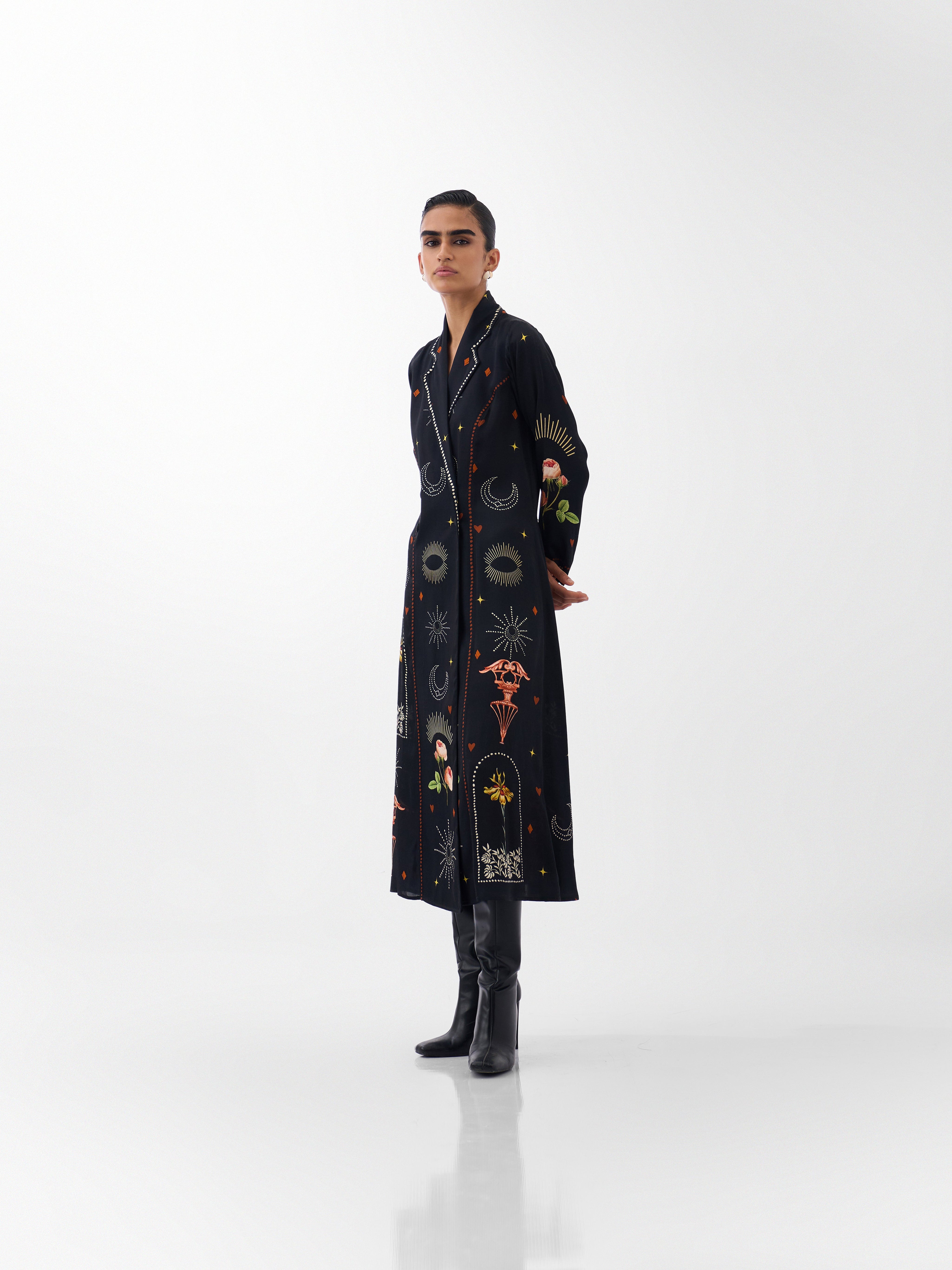 Postcards & Petals Print Willow Maxi Dress