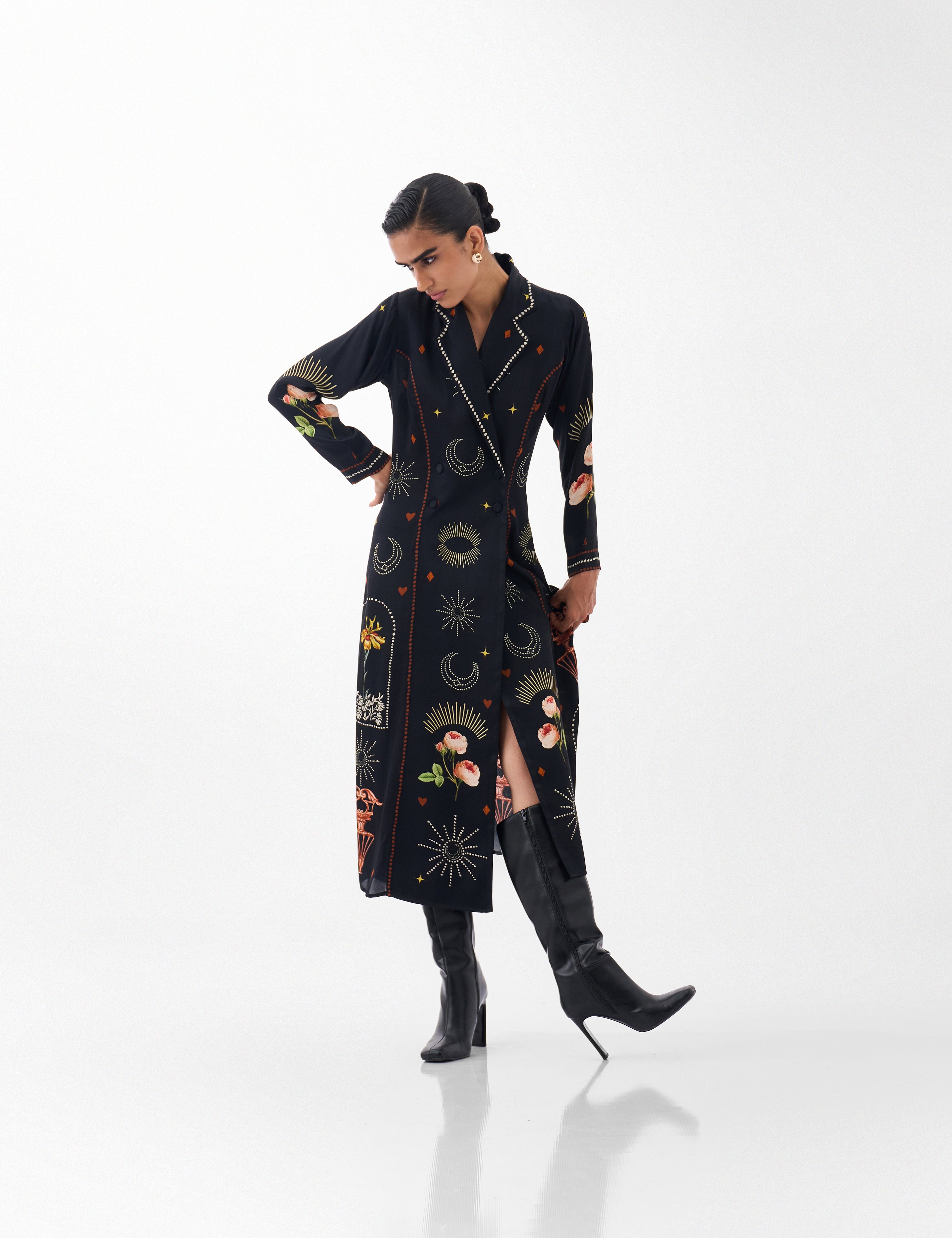 Postcards & Petals Print Willow Maxi Dress