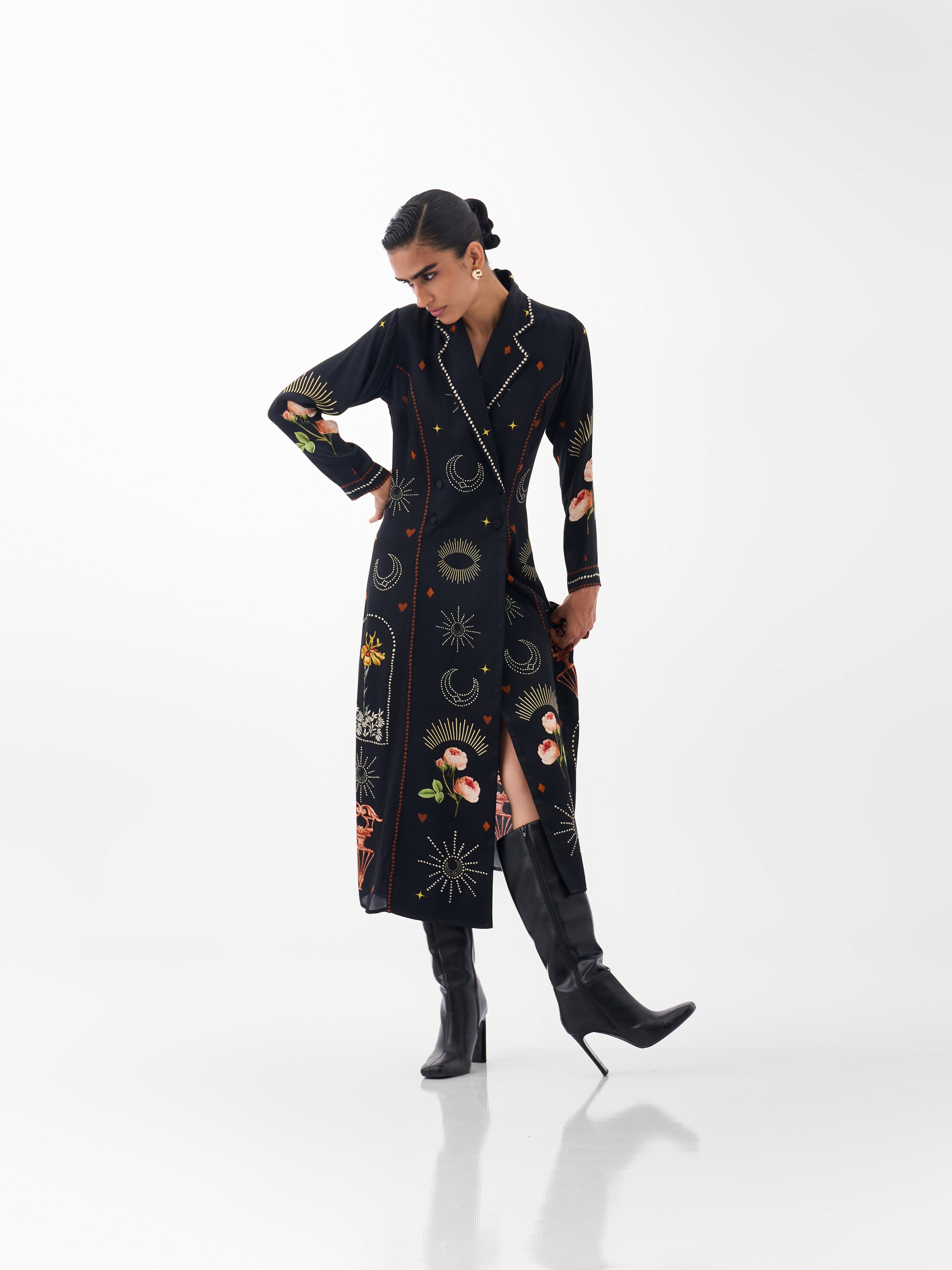 Postcards & Petals Print Willow Maxi Dress
