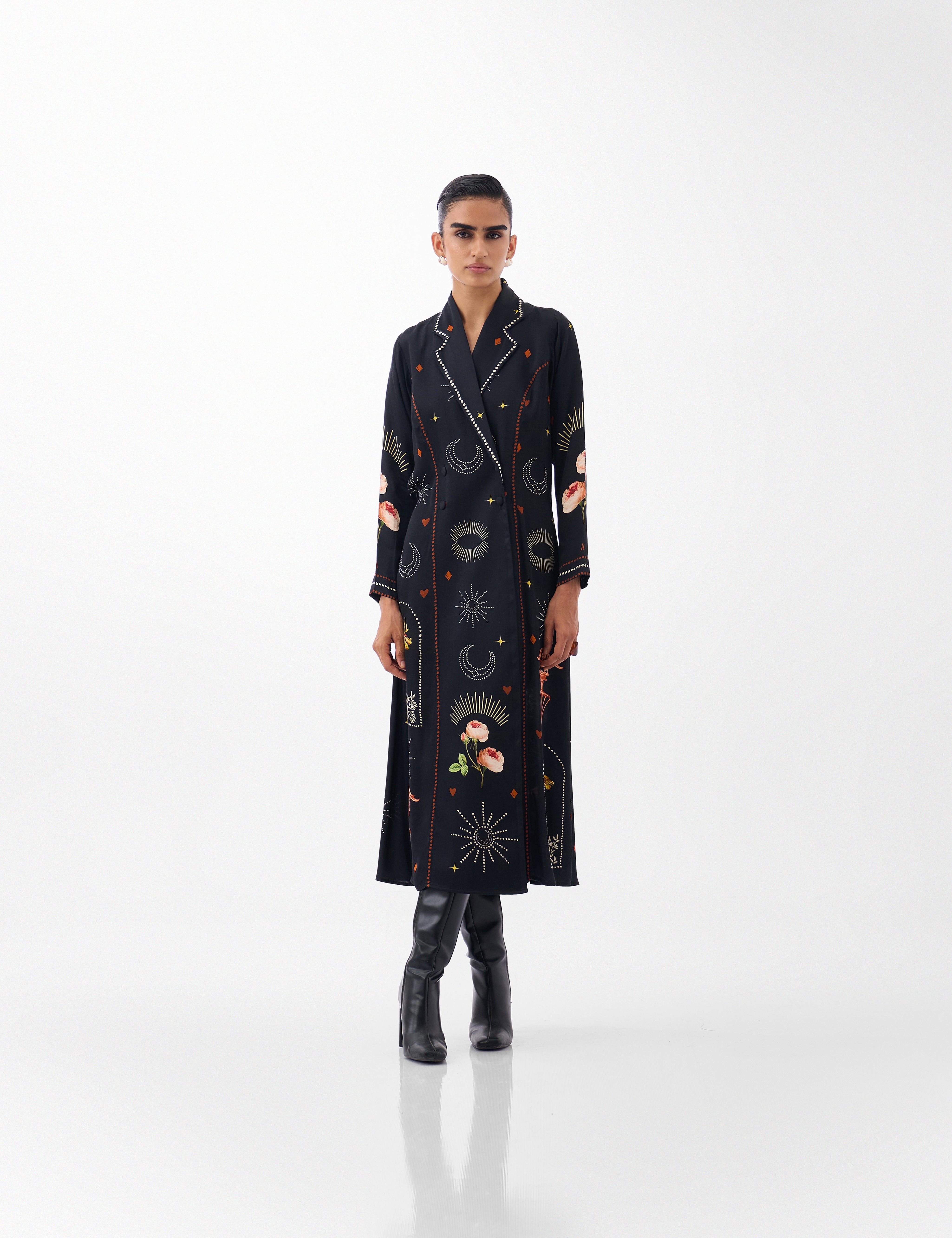 Postcards & Petals Print Willow Maxi Dress