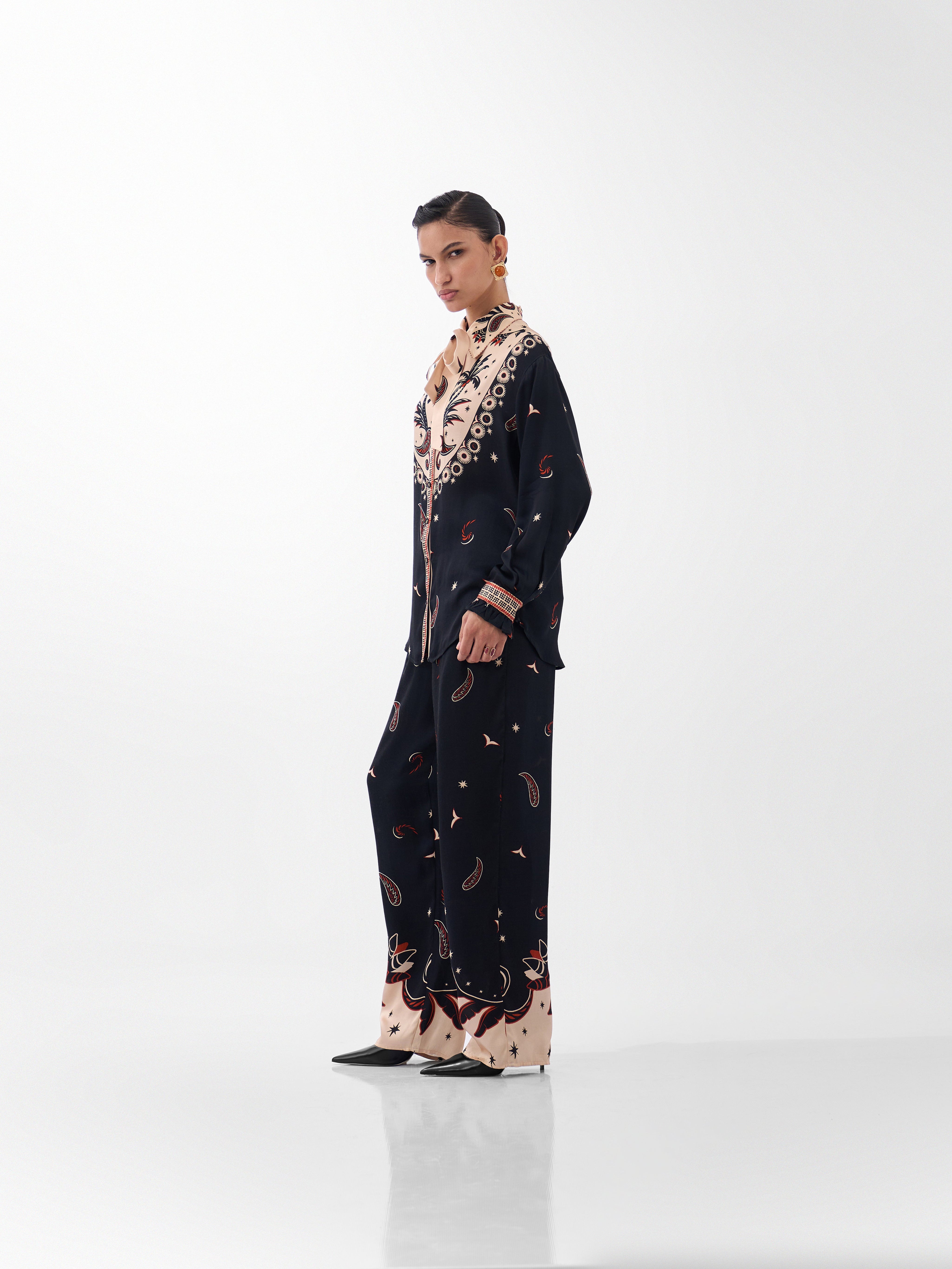 Nocturnal Jungle Print Thais Pants & Iris Shirt