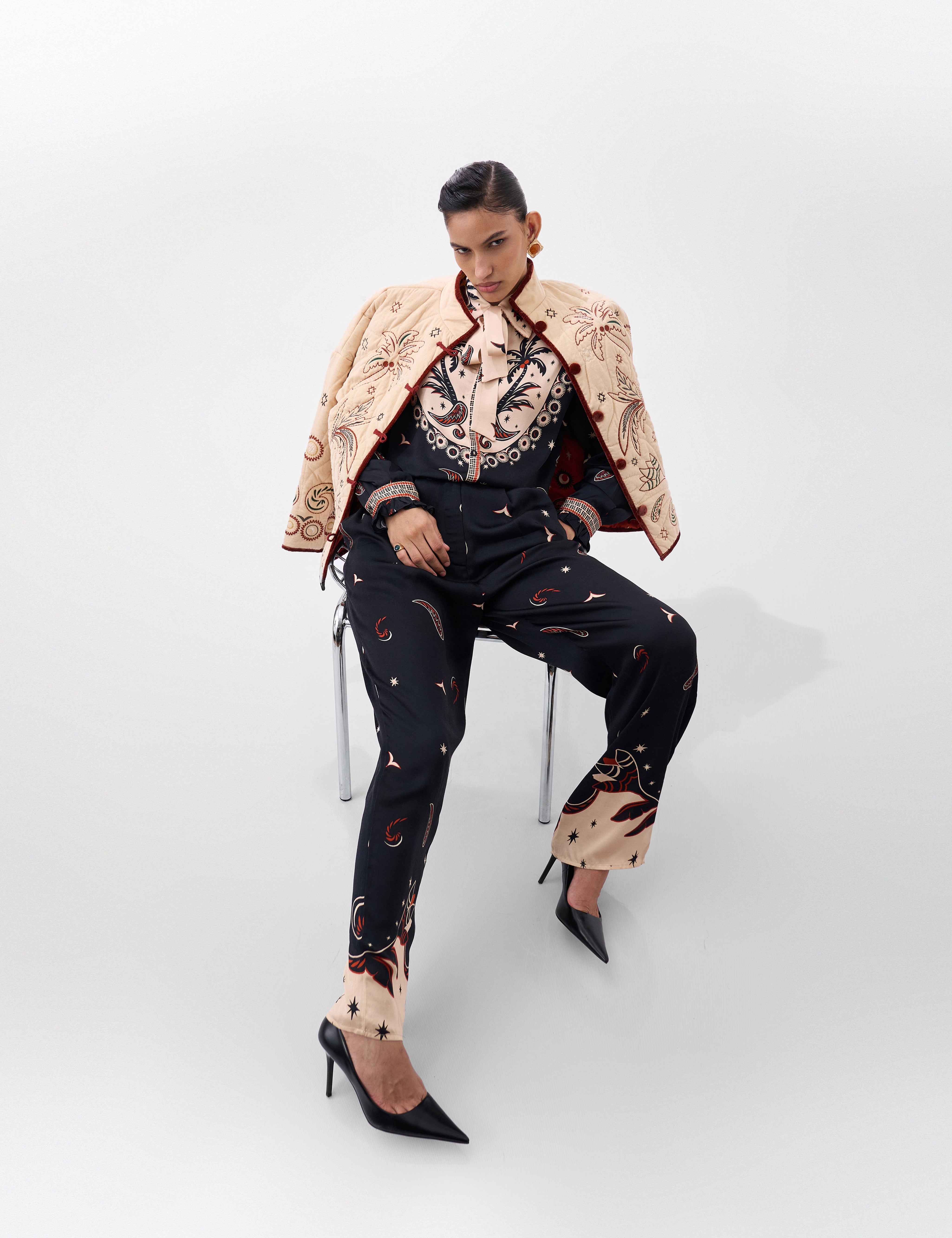 Nocturnal Jungle Print Thais Pants