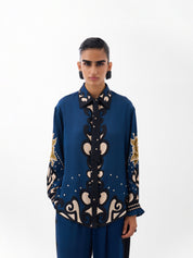 Old Rose Print Iris Shirt - NOIB