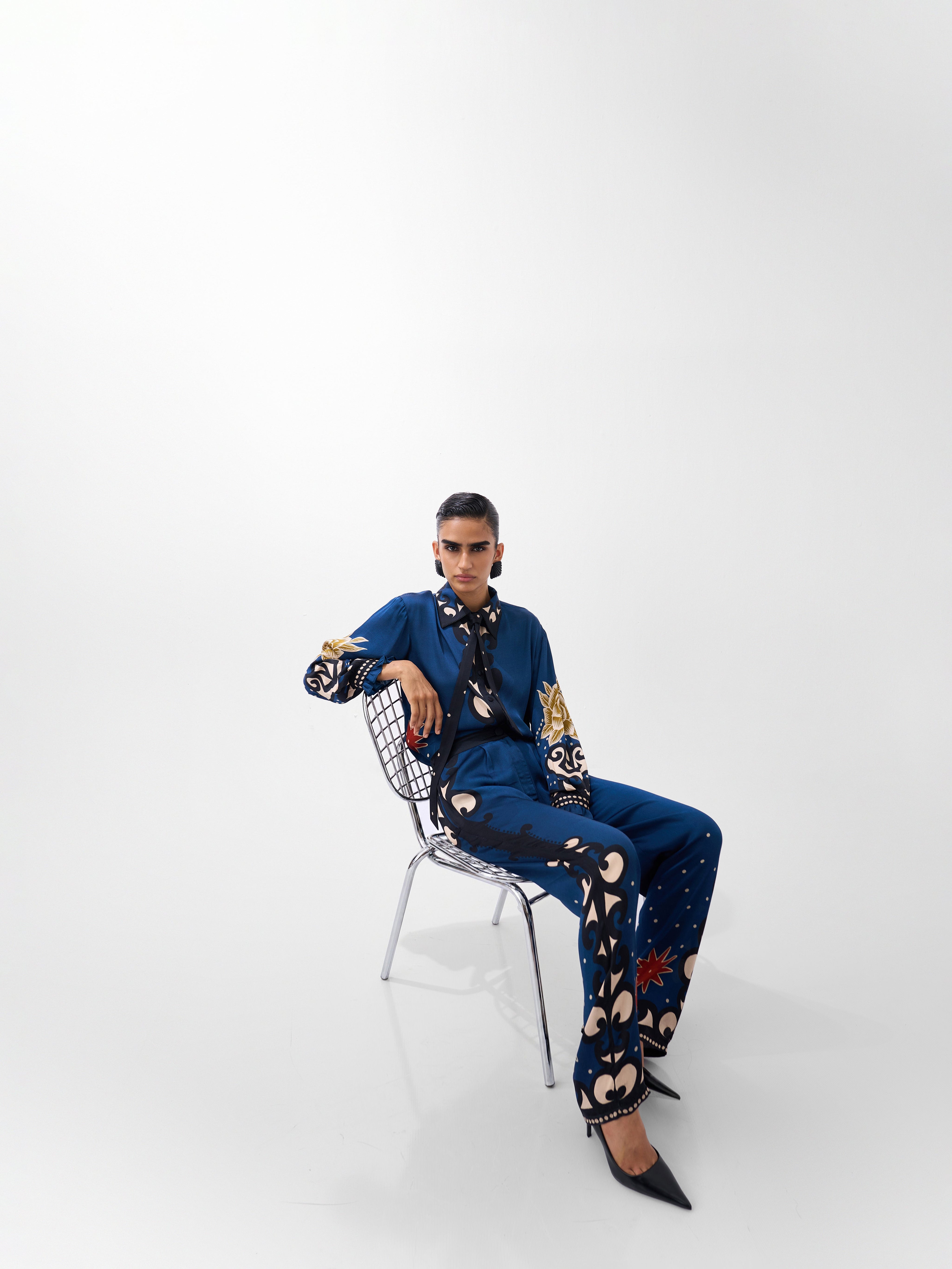 Old Rose Print Thais Pants - NOIB