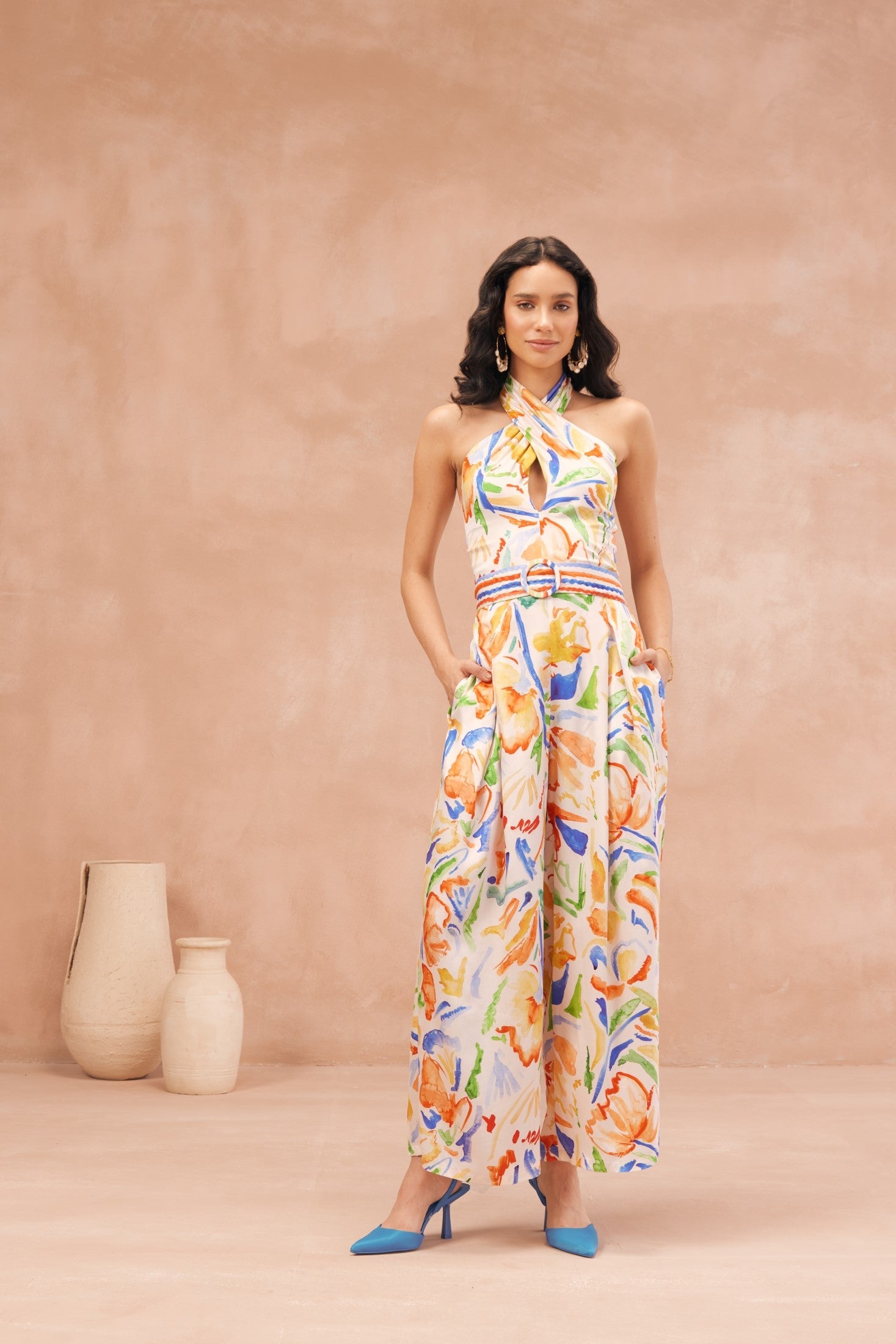 Paloma Jumpsuit - Brushstroke