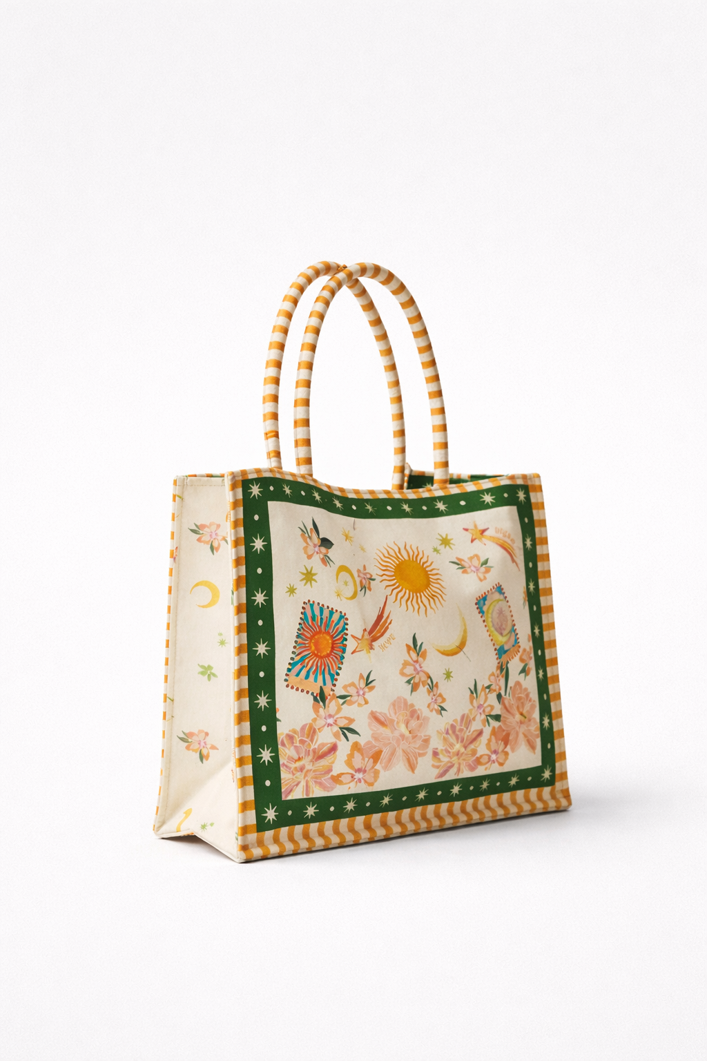 Azure Printed Canvas Tote Bag - NOIB