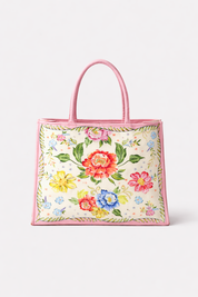 Bloom Printed Canvas Tote Bag - NOIB