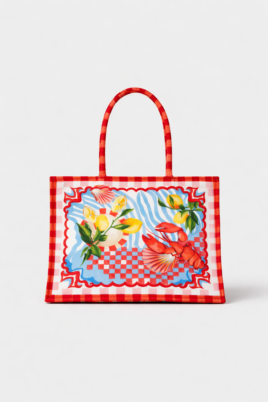 Summer Zest Printed Canvas Tote Bag - NOIB