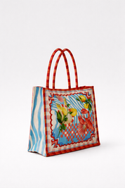 Summer Zest Printed Canvas Tote Bag - NOIB